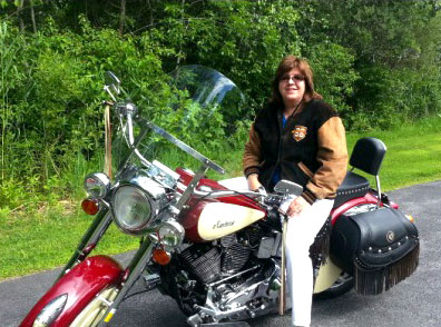 Heidi Clute on Road Pitch 2014 motorcycle ride
